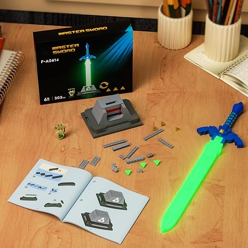Miniatura 7 de Ubrixmen Juego de bloques de construcción de espada maestra BOTW para regalo de niños (303 piezas)