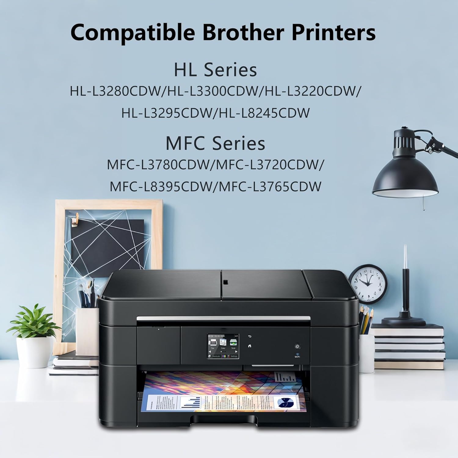 TN229 TN229XL Toner Cartridge Replacement for Brother TN229XL TN229 for MFC-L3780CDW HL-L3280CDW MFC-L3720CDW HL-L3220CDW HL-L3300CDW HL-L3295CDW HL-L8245CDW Printer (BK/C/M/Y High Yield - 4Pack)