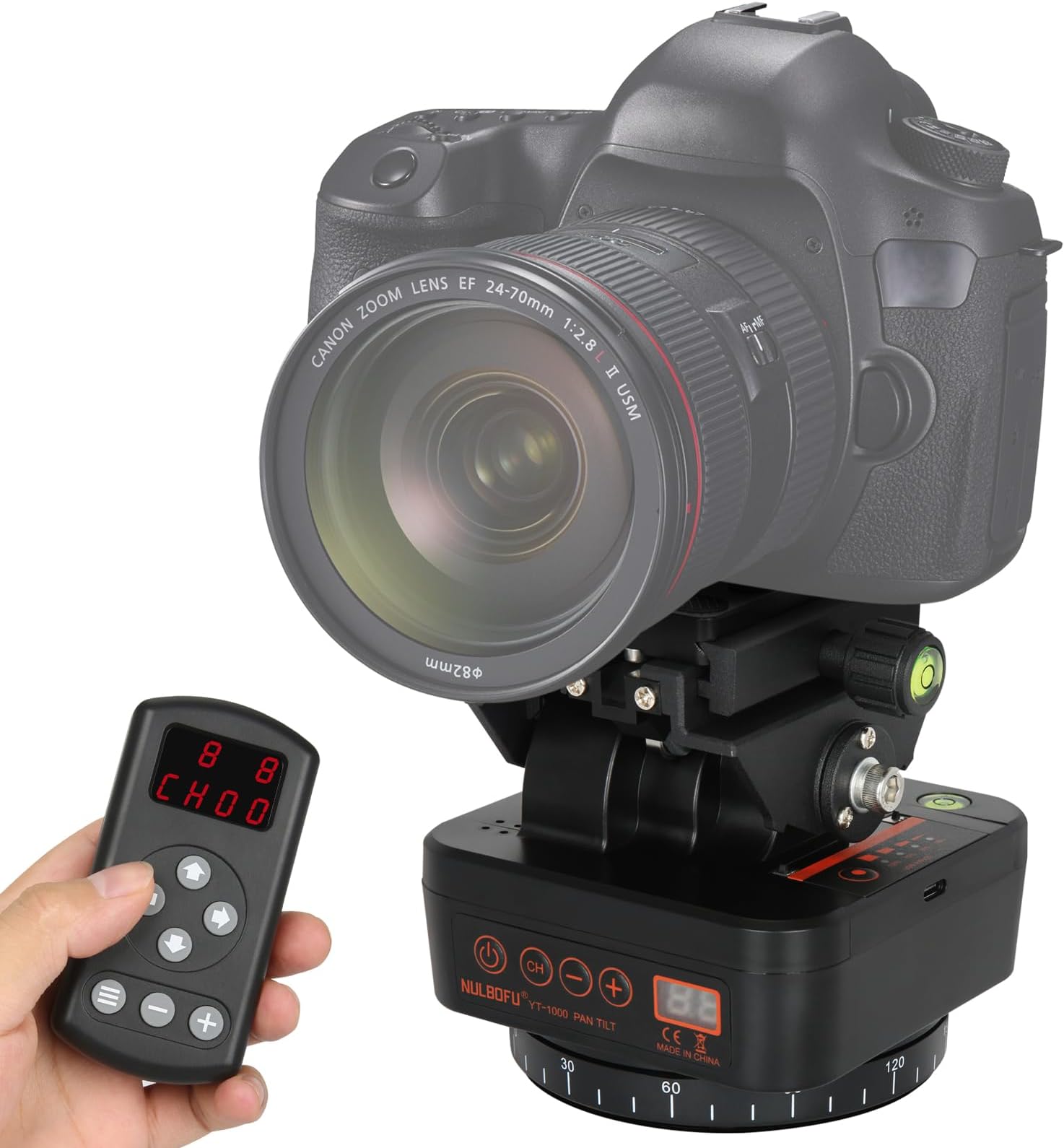 Tripod Head, Motorized Remote Control Rotating Panoramic