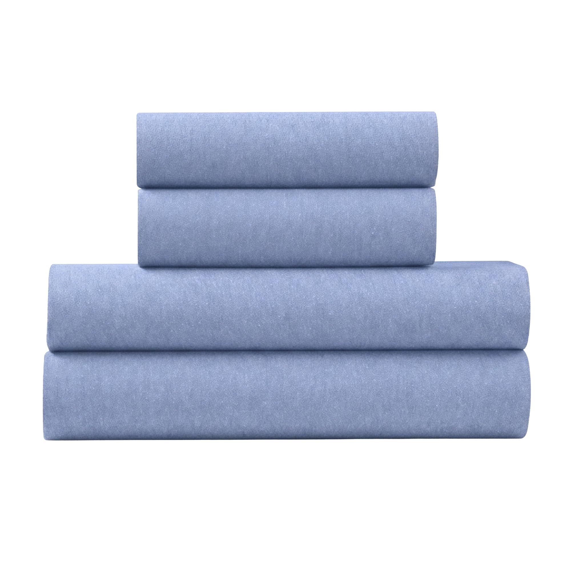 U.S. Polo Assn. All Season, Soft and Cozy T-Shirt Material, 4 Piece Heather Jersey Sheet Set