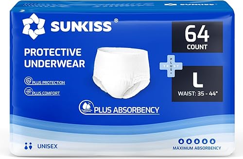 Miniatura 12 de SUNKISS TrustPlus - Ropa interior desechable unisex para incontinencia, absorción pesada, protección contra fugas de barrera, control de olores, 16