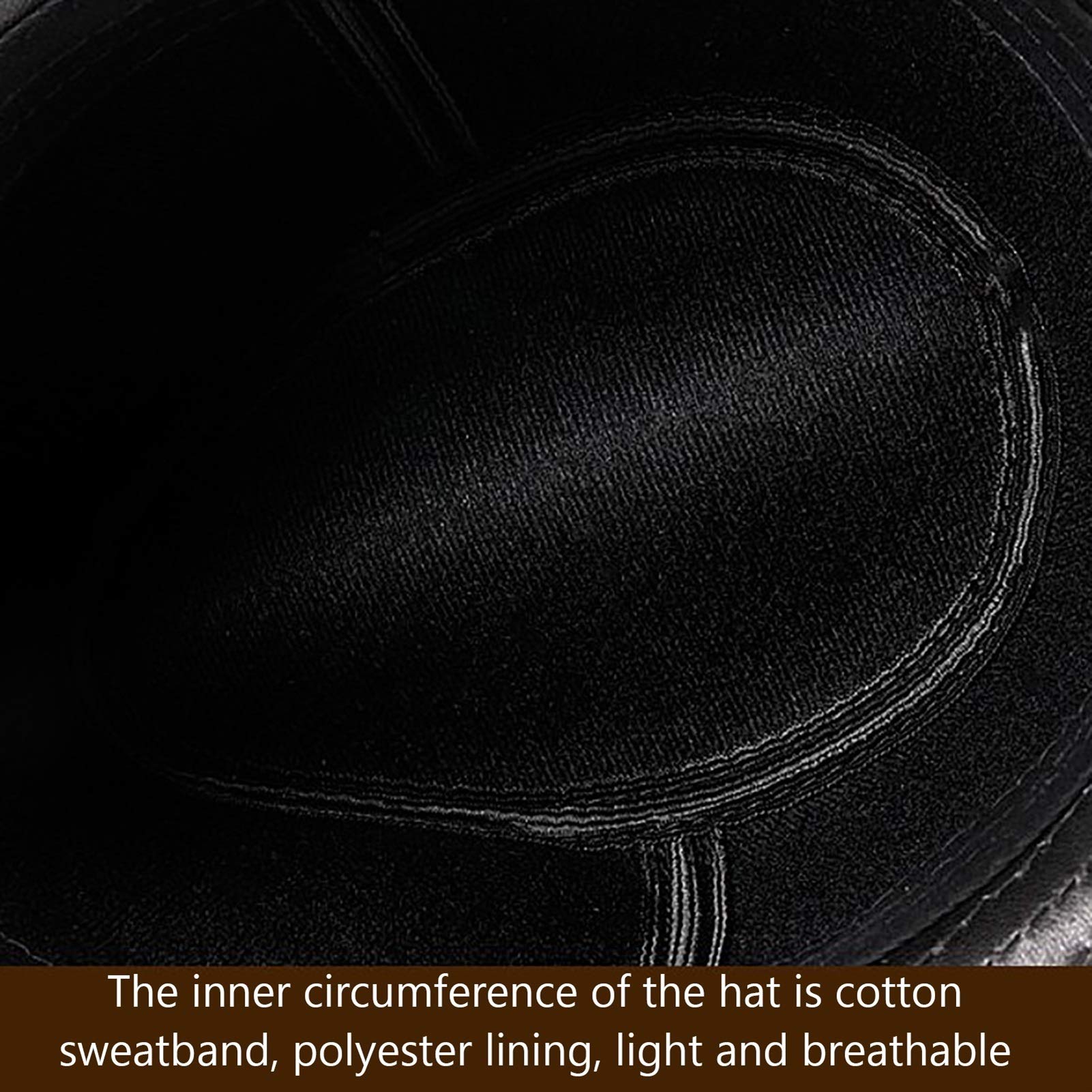 Sombreros de invierno, Hombre Fedoras Sombrero Genuino Cuero Classic Party Bowler Cap Sheepskin Big Brim Jazz Cap Cap