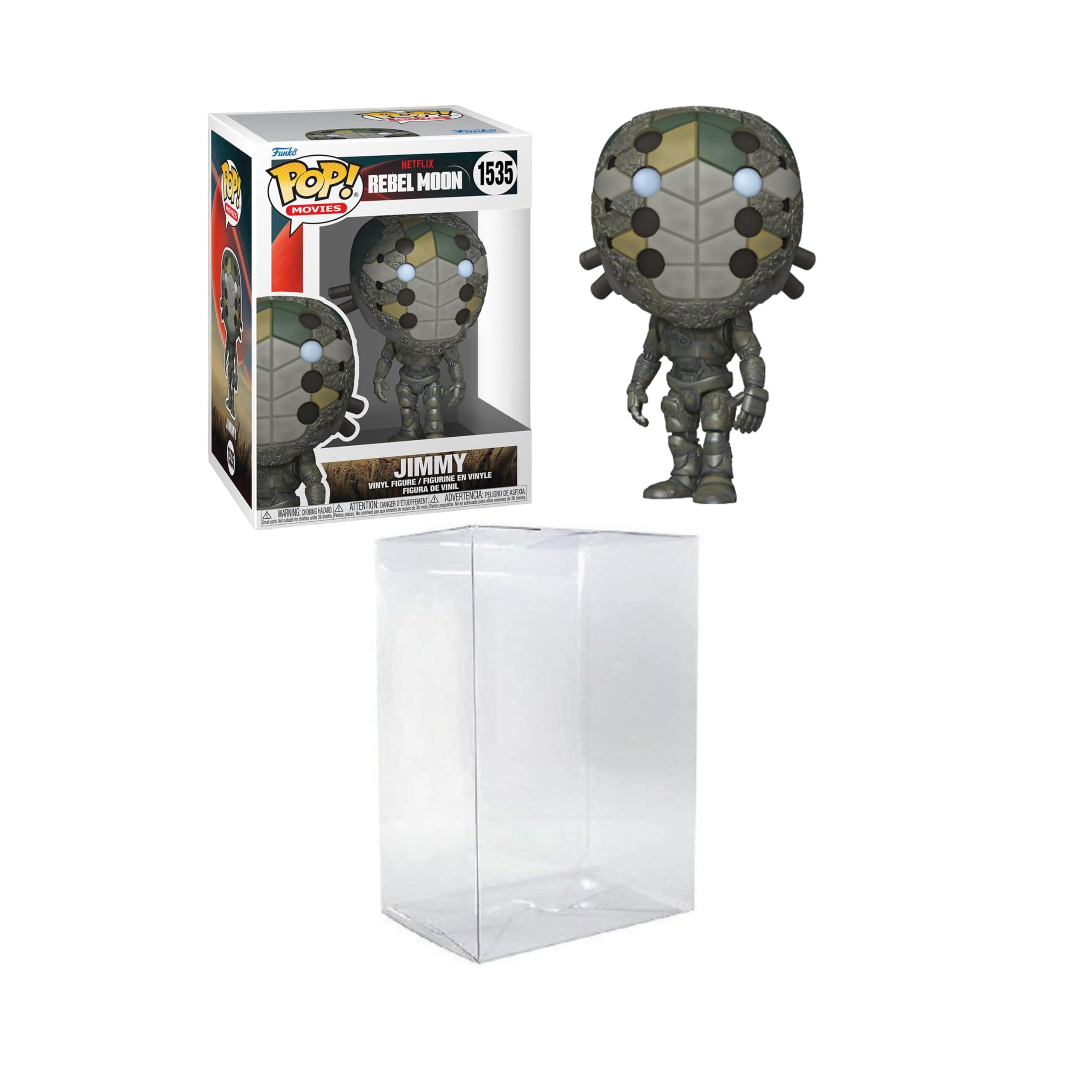 Funko Pop! Jimmy Rebel Moon protégé par le boîtier anti-poussière Byron Attic