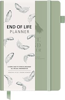 End of Life Planner with Tabs - 19 Sections Estate Planning Organizer A5 - Die Prepared, No Really - End of Life Organizer for Will, Last Wishes & Funeral Planning - PU Leather Hardcover with Pocket