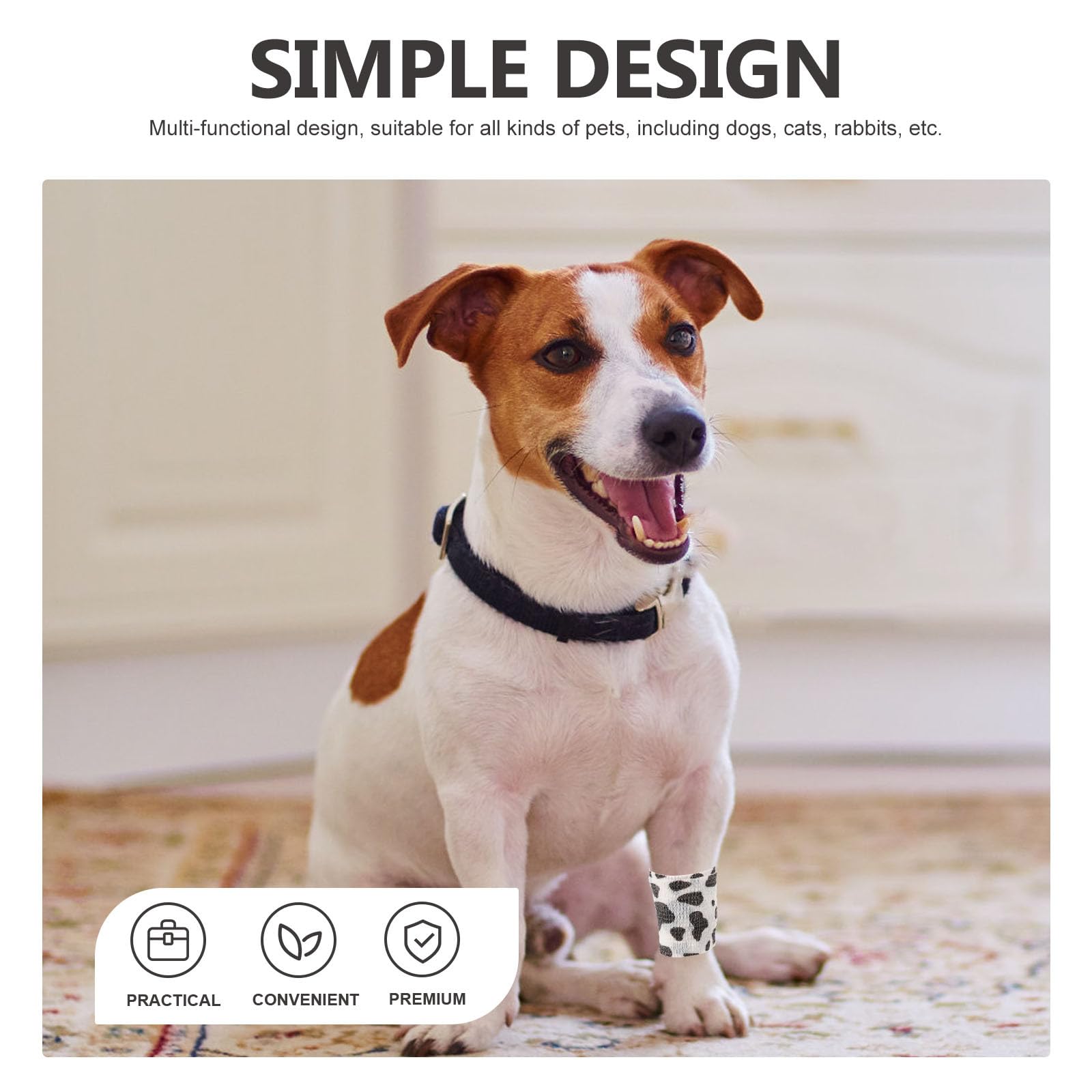 BESPORTBLE 6 Rolls Pet Self Dog Wraps Bandages for Dogs Dog Tape Horse Body Cow Horse Leg Wraps Cow Shoeing Bandages Tape Non-woven Fabric - Image 2