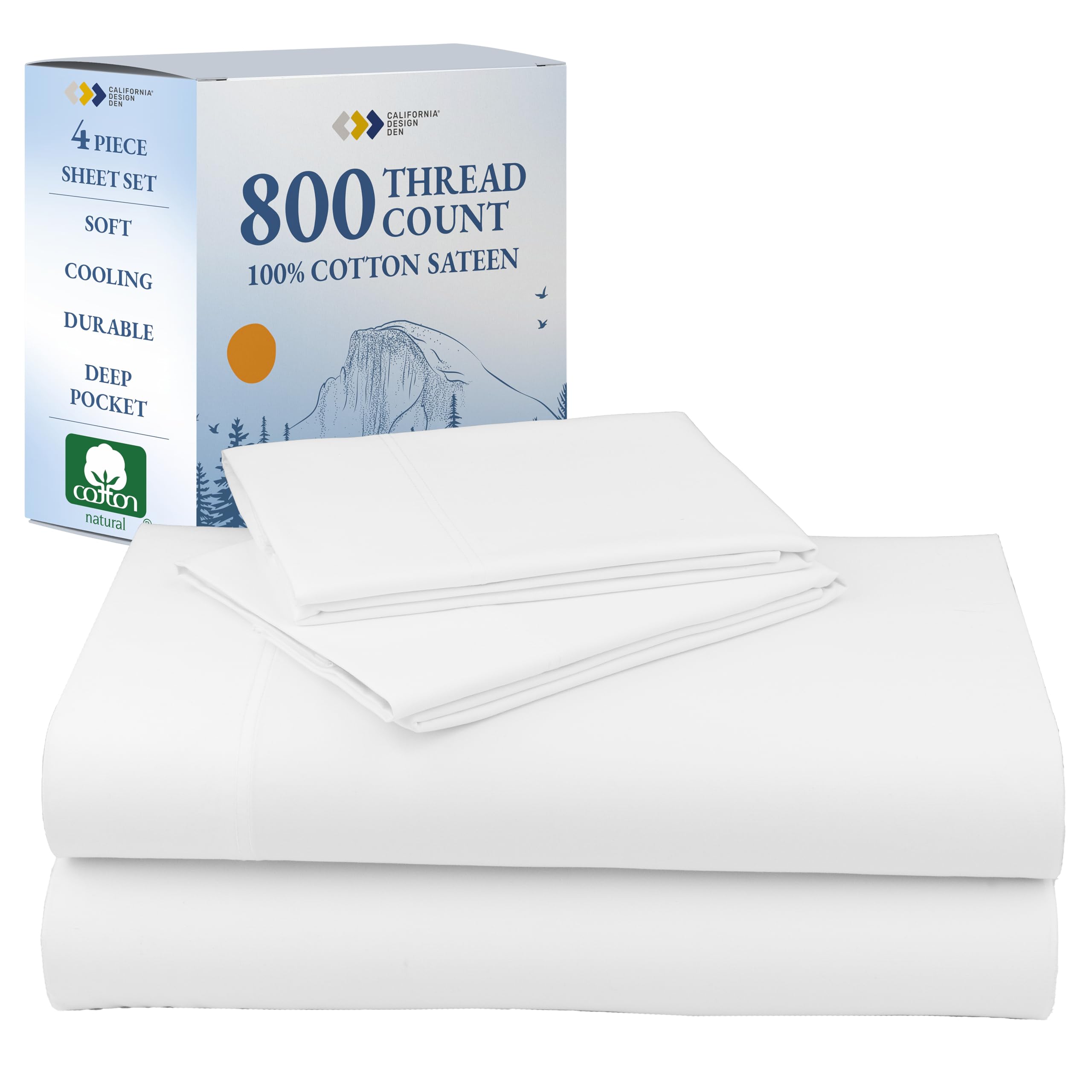 California Design Den fullコットン ボックスシーツ Amazon.com: California Design Den Full Size Bed Sheets Set