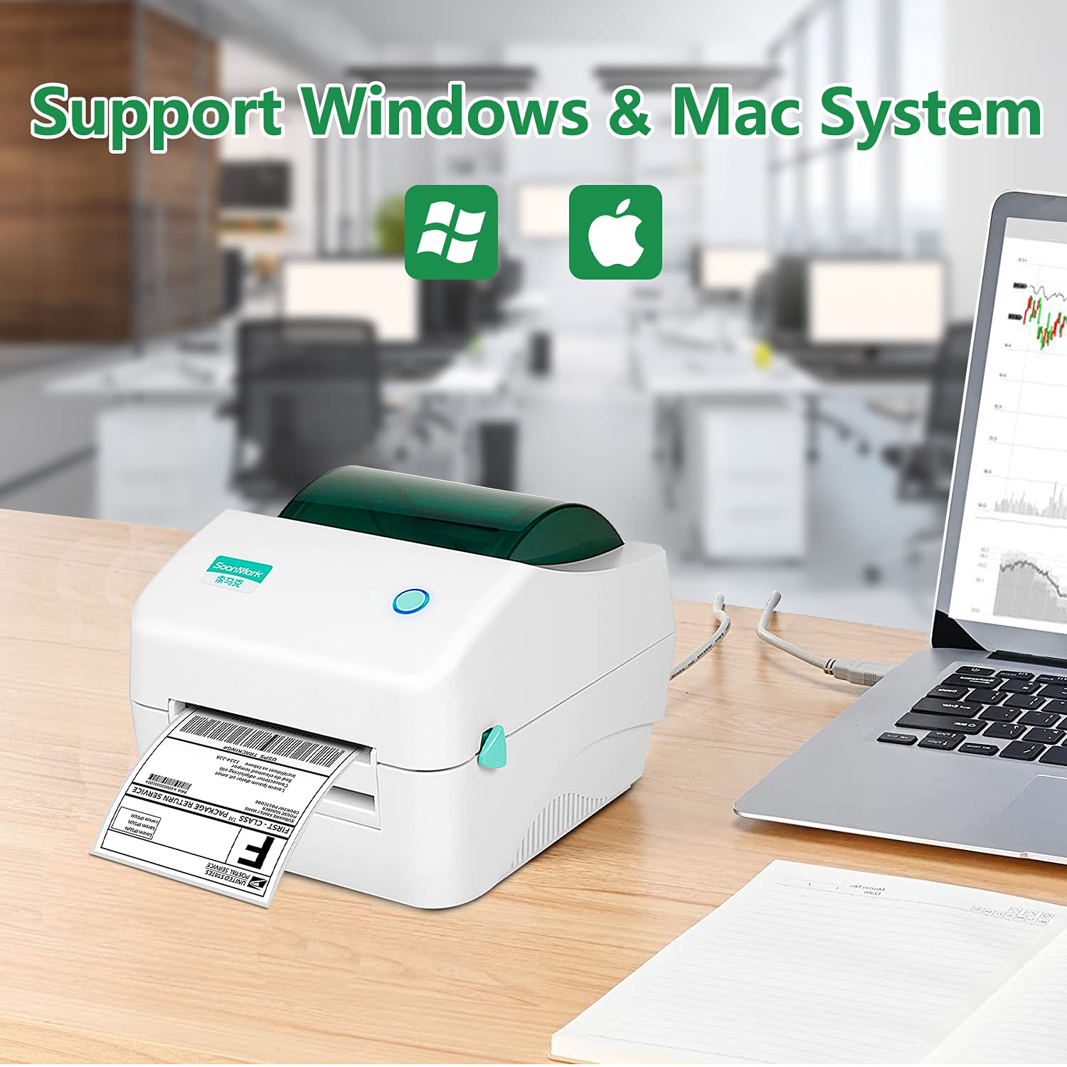 Amazon.com : LVYUAN Label Printer, High Speed 4x6 Shipping ...