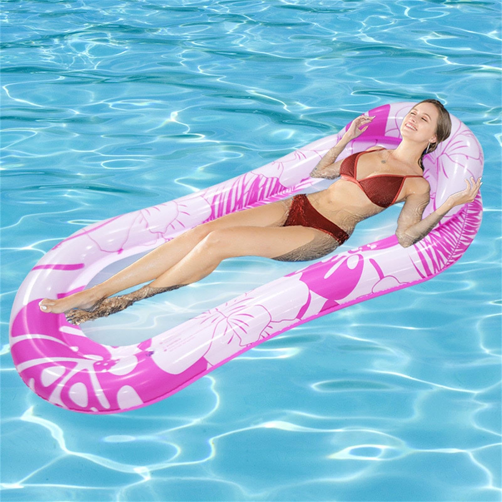 Lettino galleggiante per piscina - Pool Float Lounge per piscina - Galleggianti per piscina per impieghi gravosi, galleggianti gonfiabili per piscina, zattera prendisole per piscina