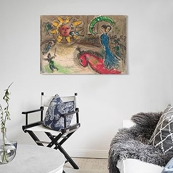 マーク シャガール アートポスター【額縁付き】 出荷区分B】マルク・シャガール 村と私 額付ポスター Marc