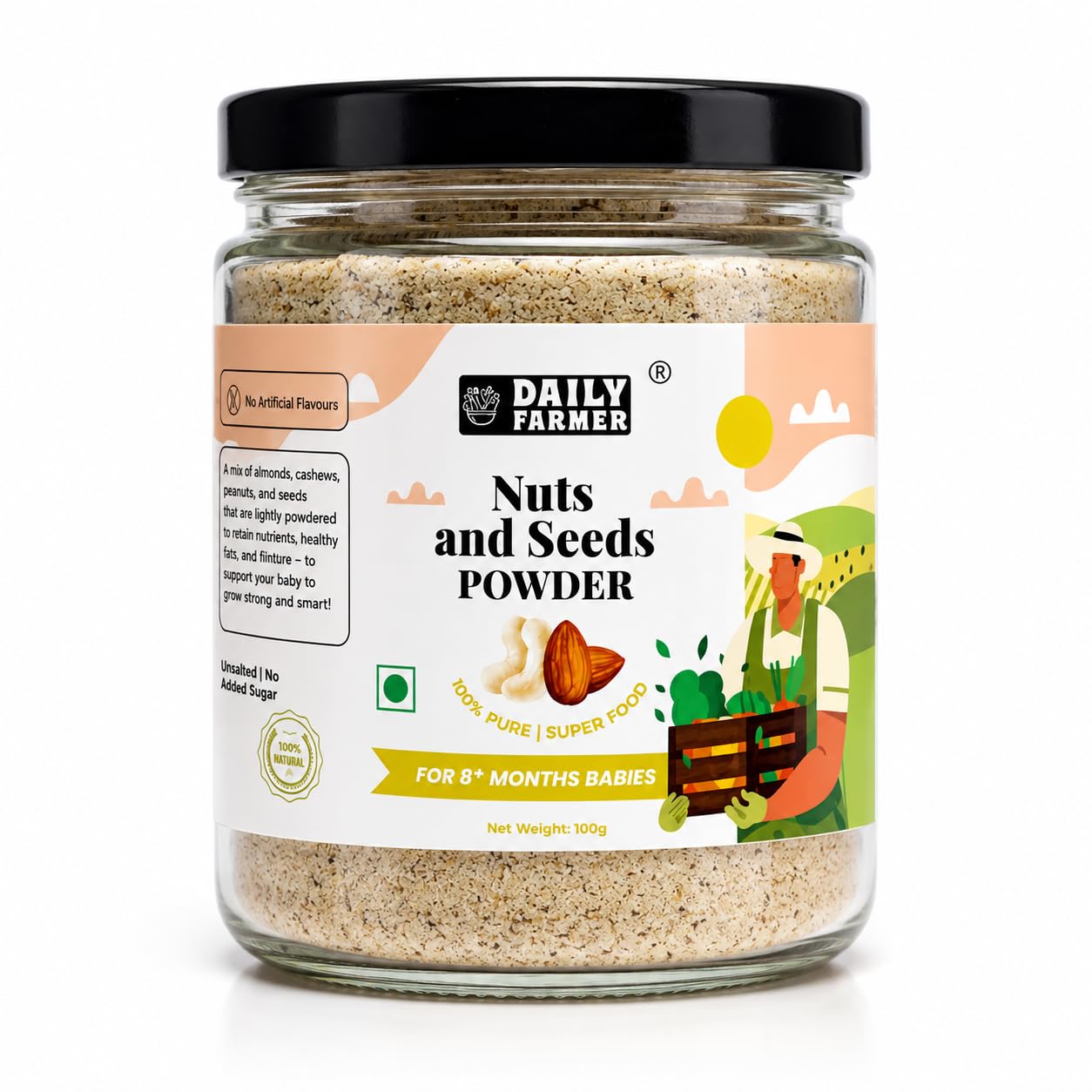 Daily Farmer Nuts & Seeds Powder | 12 Natural Ingredients | for 8+ Months | No Preservatives | No Added Sugar-image-20