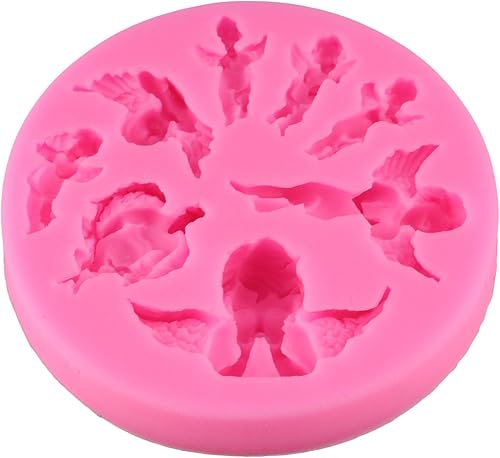 Miniatura 3 de Mujiang Angel Baby Fondant Molde de silicona para decoración de pasteles Herramientas de arcilla de polímero de chocolate Moldes Decoración de pastel