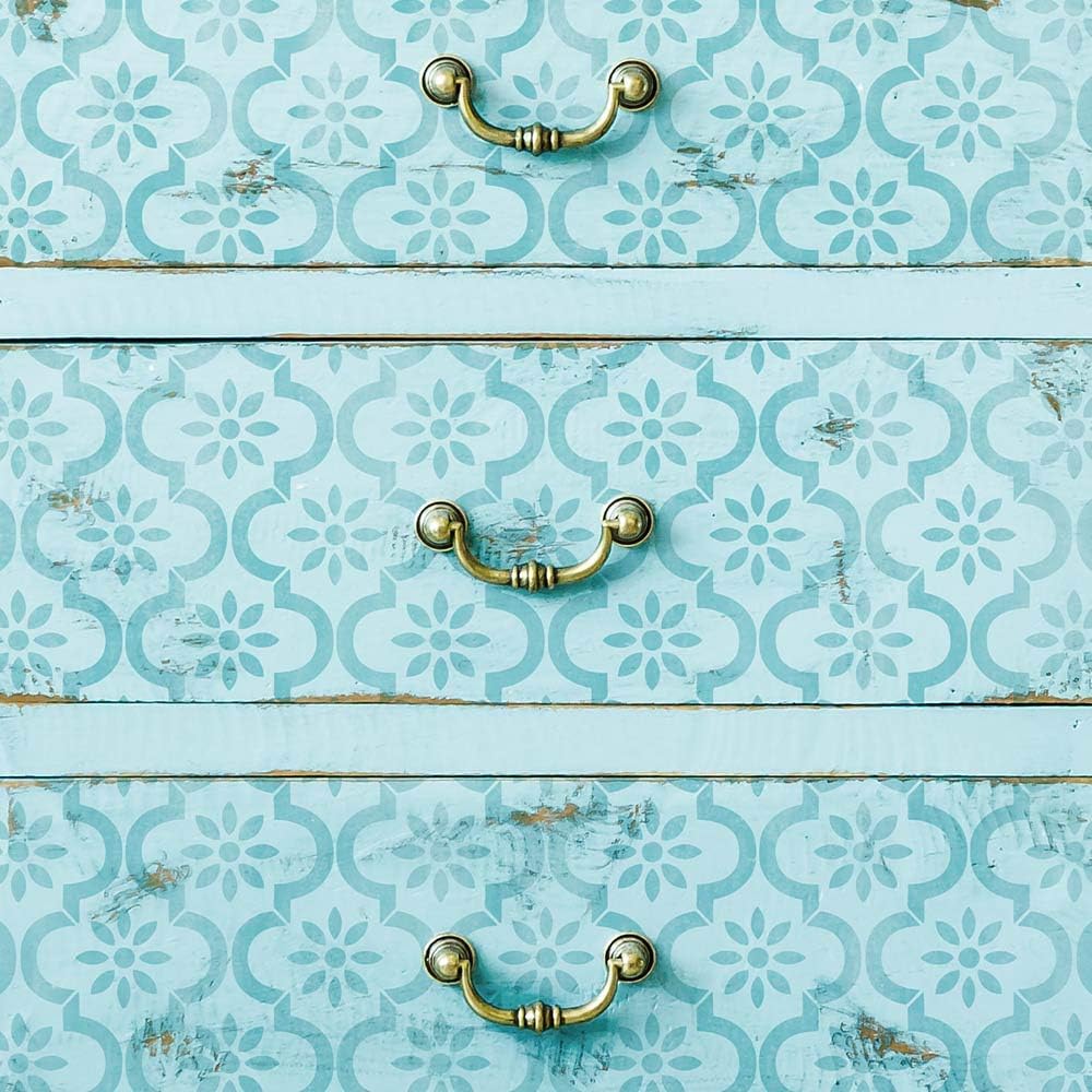 Myriam Furniture Stencil - Moroccan Decor - DIY Furniture and Home Improvement (Small)