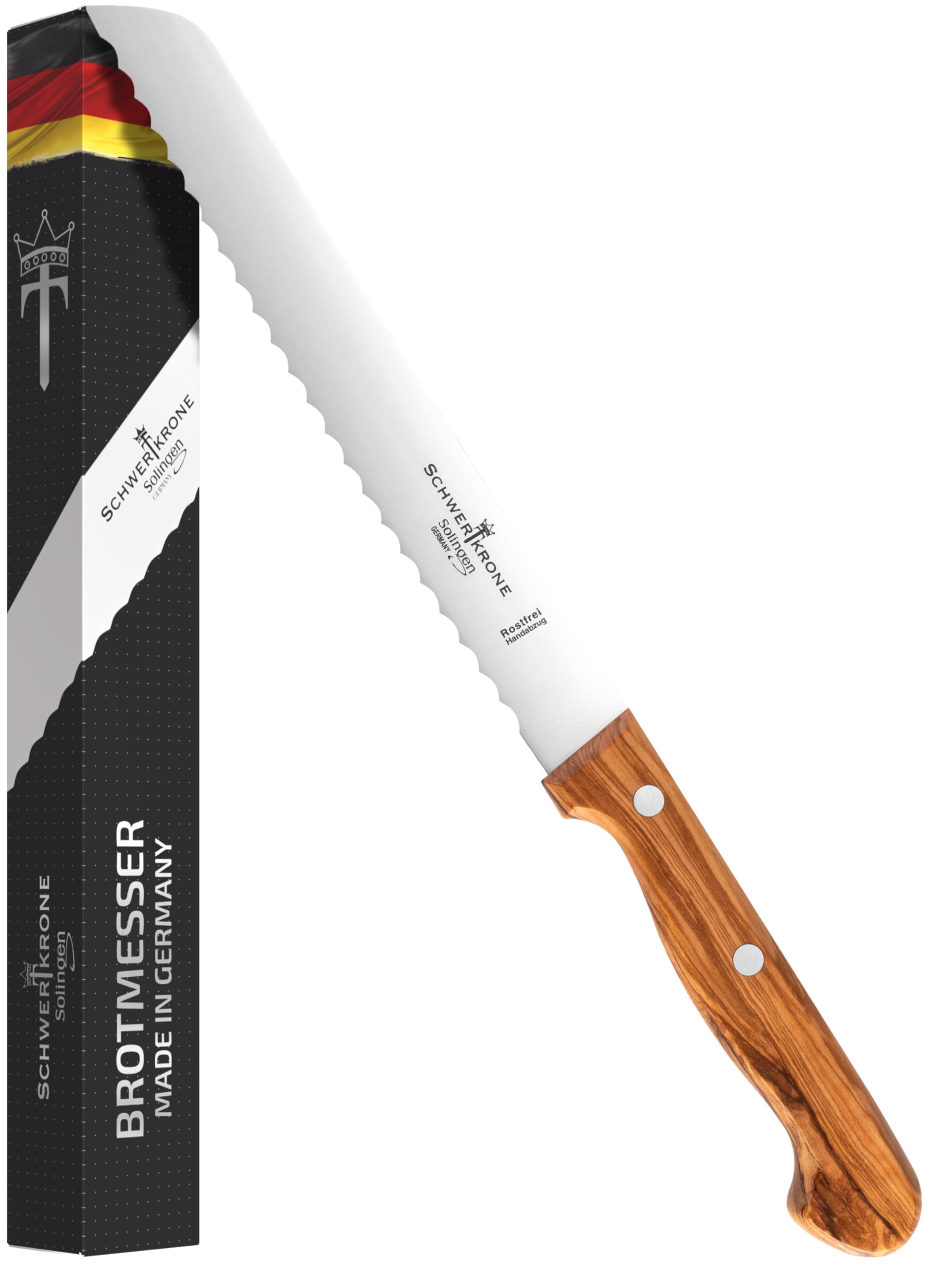 Coltello Forgiato Per Pane. Linea Master Chef Lama Seghettata In Acciaio Inox E Manico In POM Lama Da 20 Cm 3010