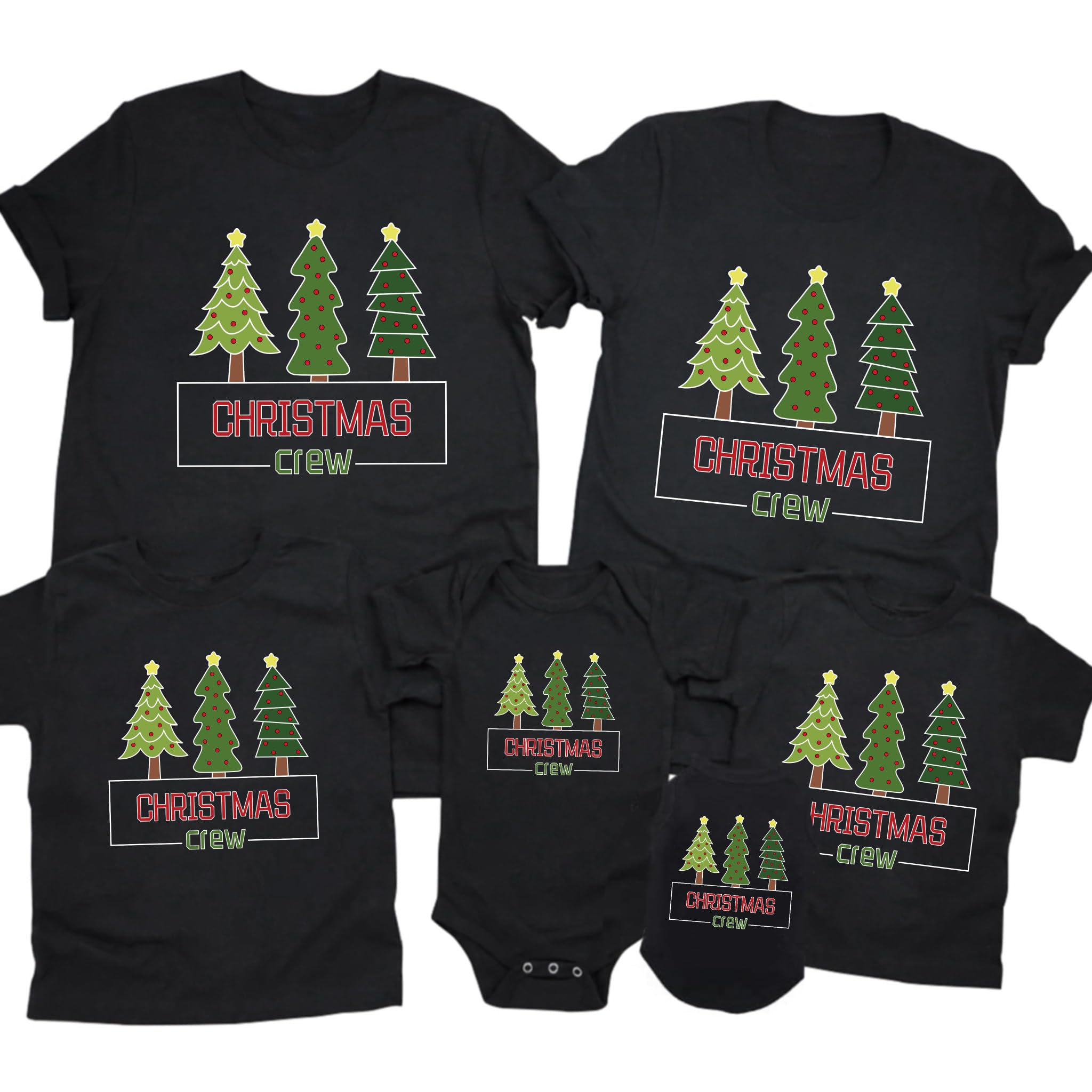 CONTEANER Merry Christmas Family Shirt,Matching Couples Xmas Graphic Tops