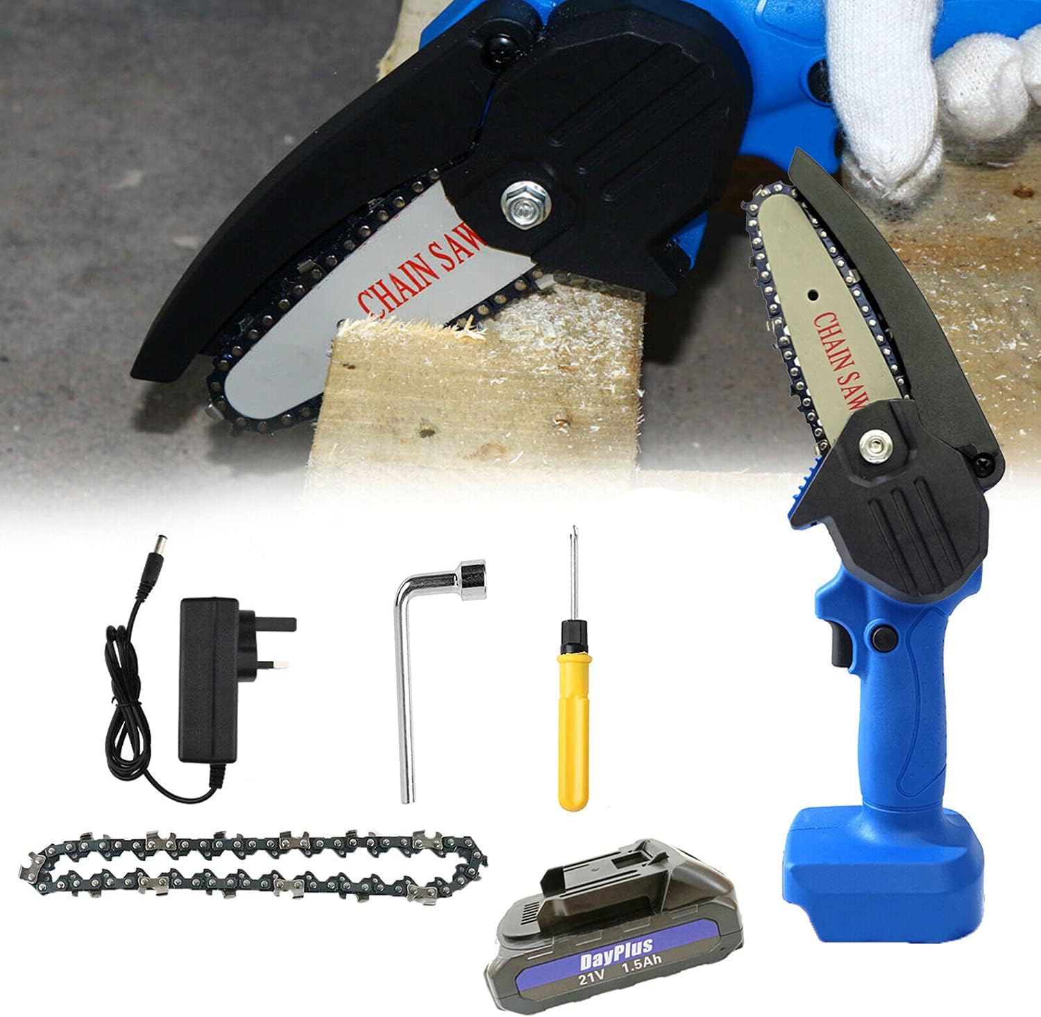 Battery Chainsaw, Electric Chainsaw, Battery, Mini Chainsaw with