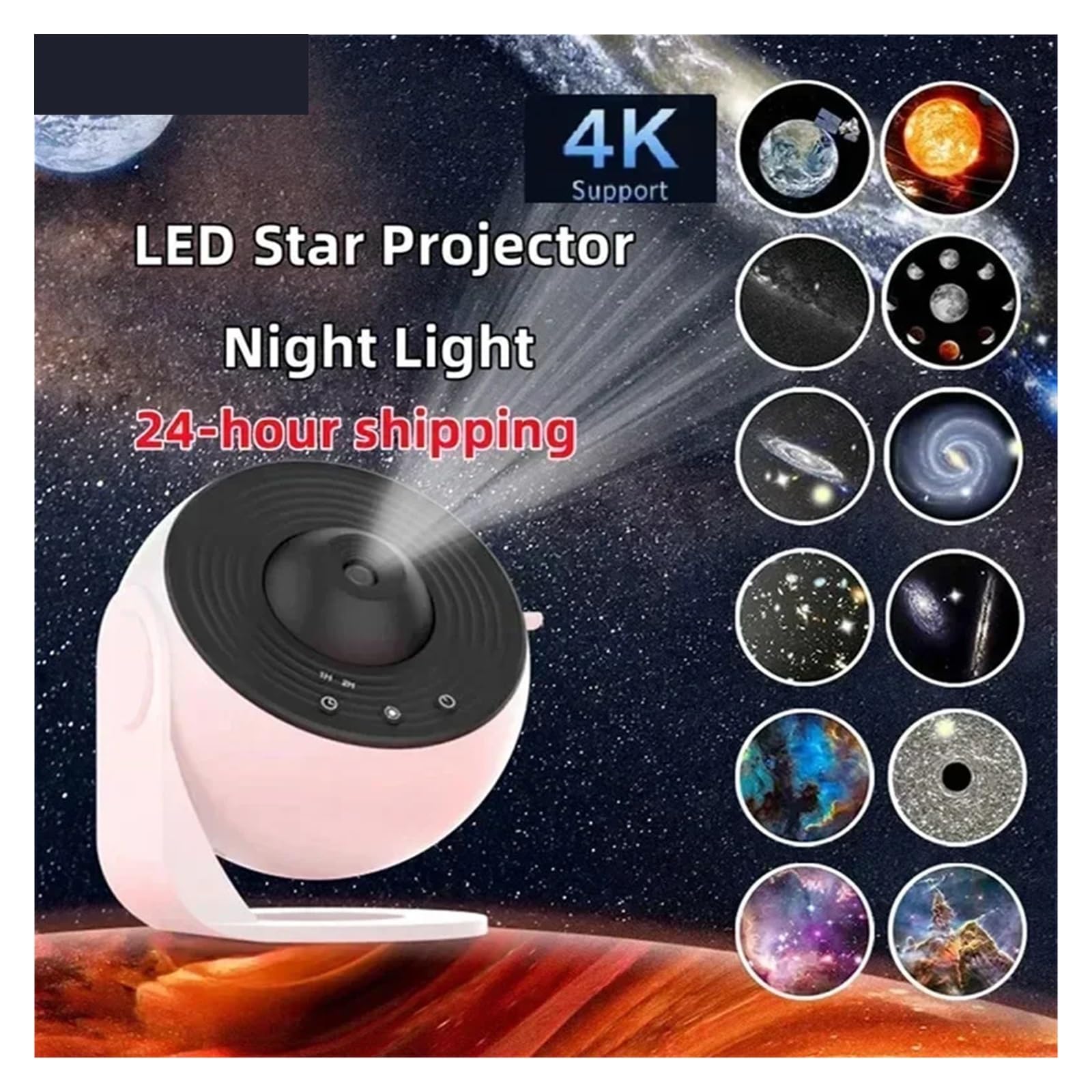 13 W 1 Projektor Gwiazd Nocna Lampka Galaktyki Gwiaździstego Nieba 360° Obrót Planetarium Lampa Dla Dzieci Sypialnia Deco ﻿ Przezroczysty Obrazowanie