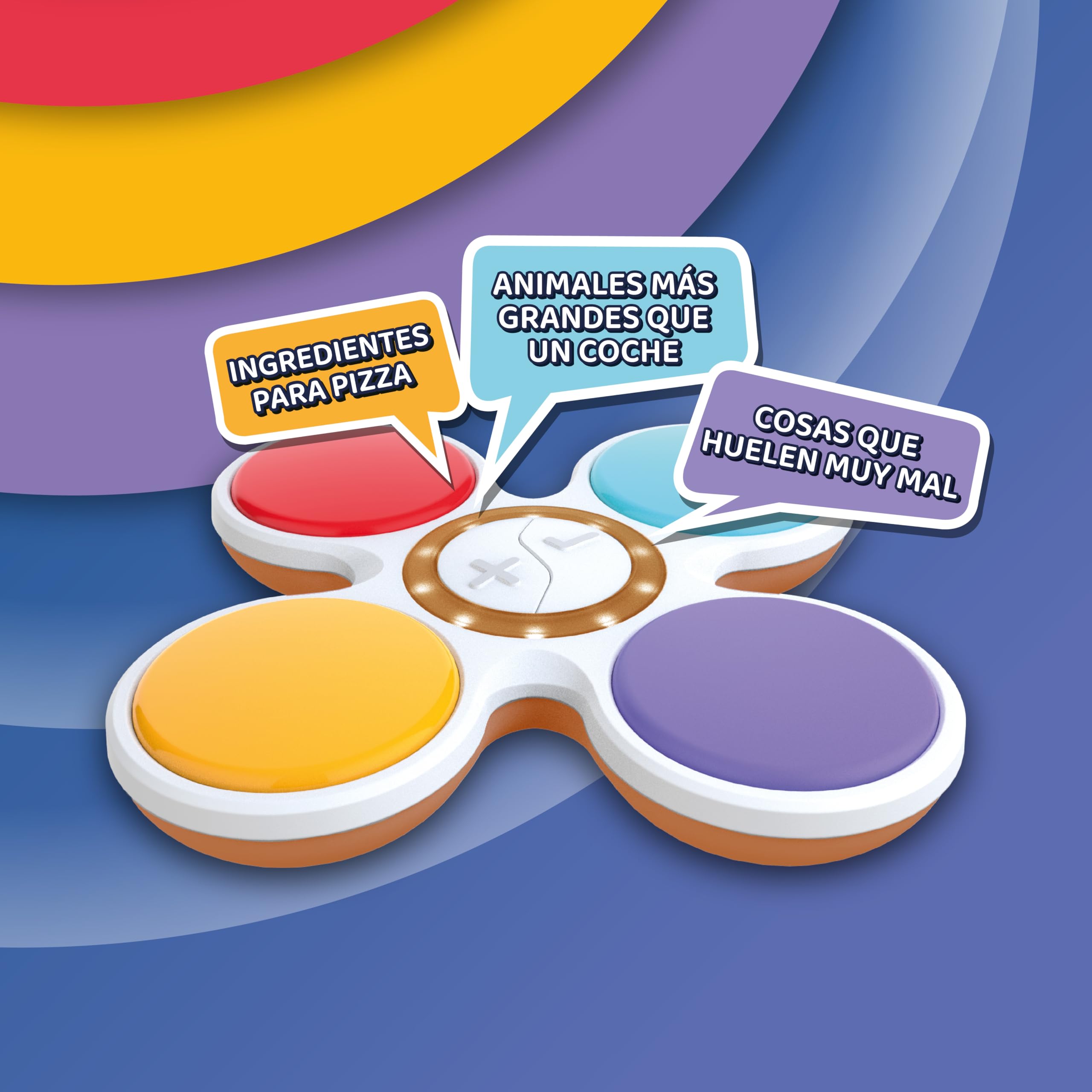 Famosa One More - Juego Familiar de Preguntas con +350 Categorías, Compite por Ser Quien Más Sabe, Incluye Botones de Reto y 2 Modalidades (Infantil y Familiar), para 2–4 Jugadores, (NEM00000)