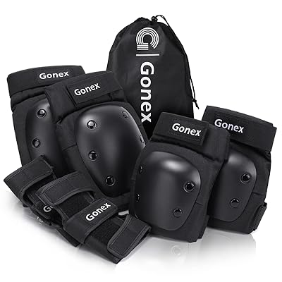 Lot Genouillères Et Coudières Pro-Tec Pour Jeunes – Noir – Taille Unique