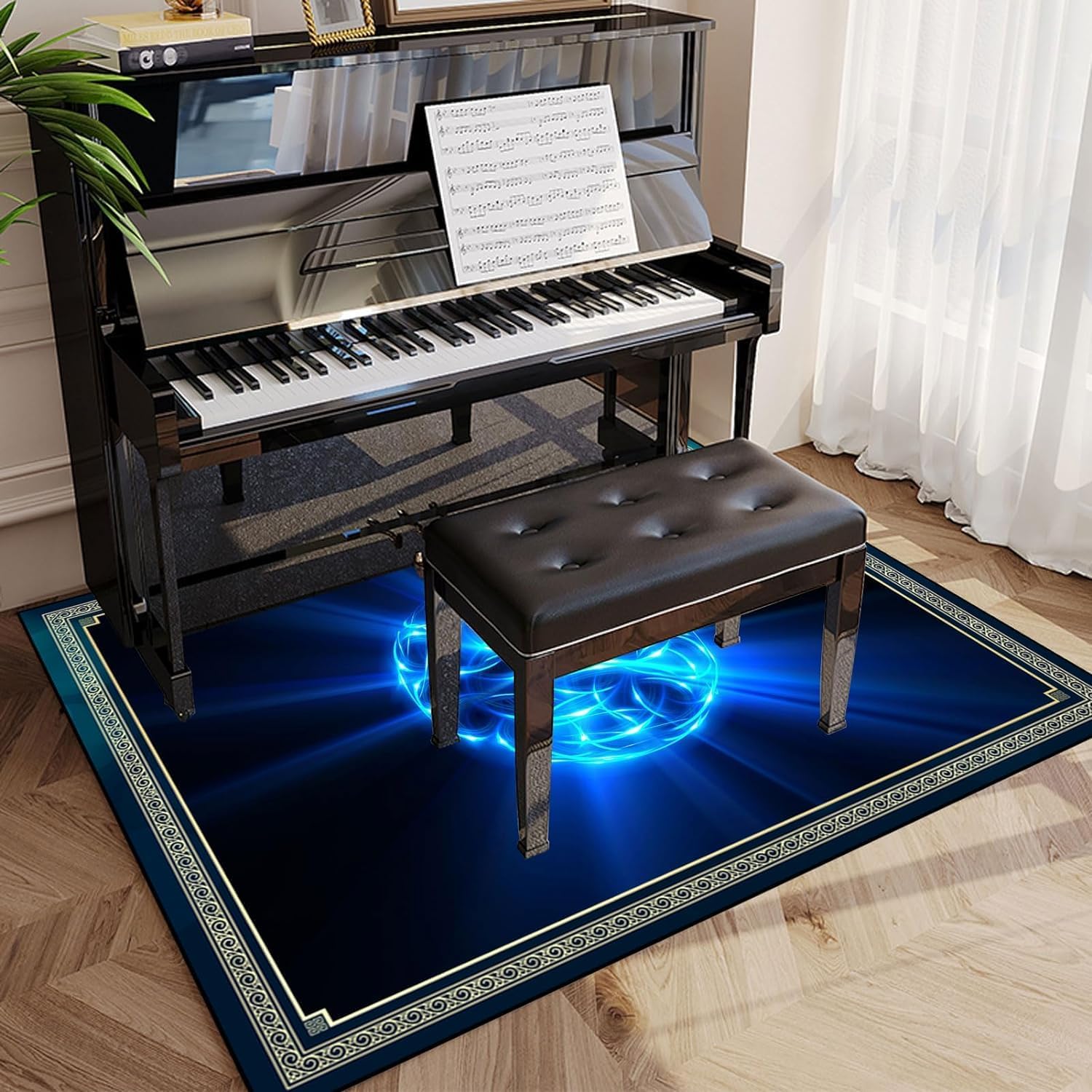 ドラムマット、電子ドラム用吸音マット、滑り止め騒音防止ドラムマット、防音ドラムマット、アコースティックドラム用フロアマットマット-C 【音響】