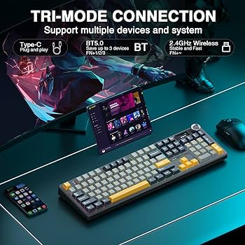 ⭐︎ALOB Amazon.com: AULA F108 PRO - Wireless Mechanical Keyboard