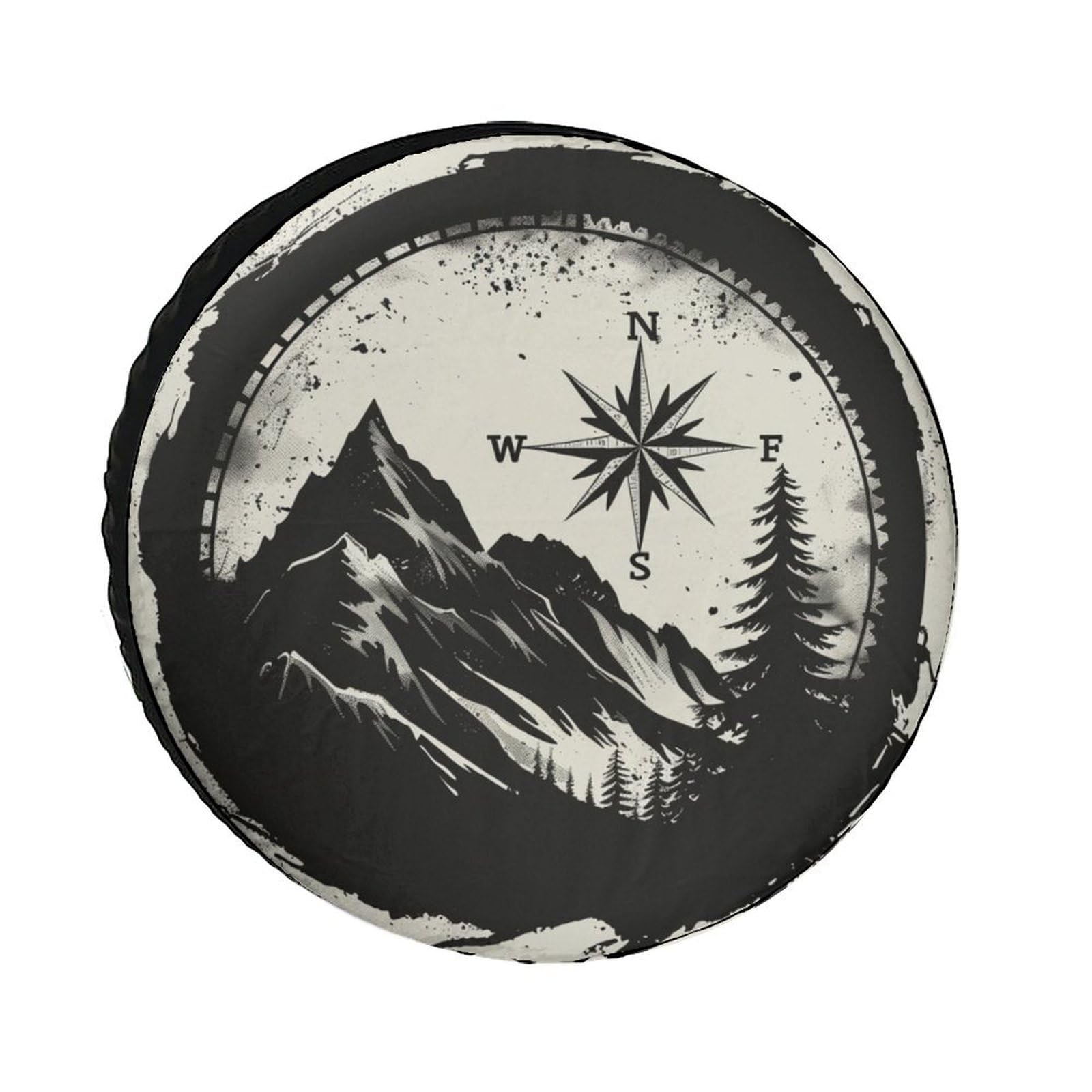Bussola della Montagna della Coperchio Ruota di Scorta Antipolvere Ruota di Scorta Coperture della Impermeabile Copriruota per Auto Universale per Auto Car RV 14Inch