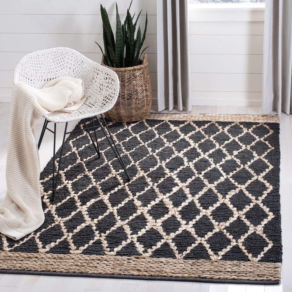 Handmade Natural Fiber Farmhouse Area Rugs Casual Cotton