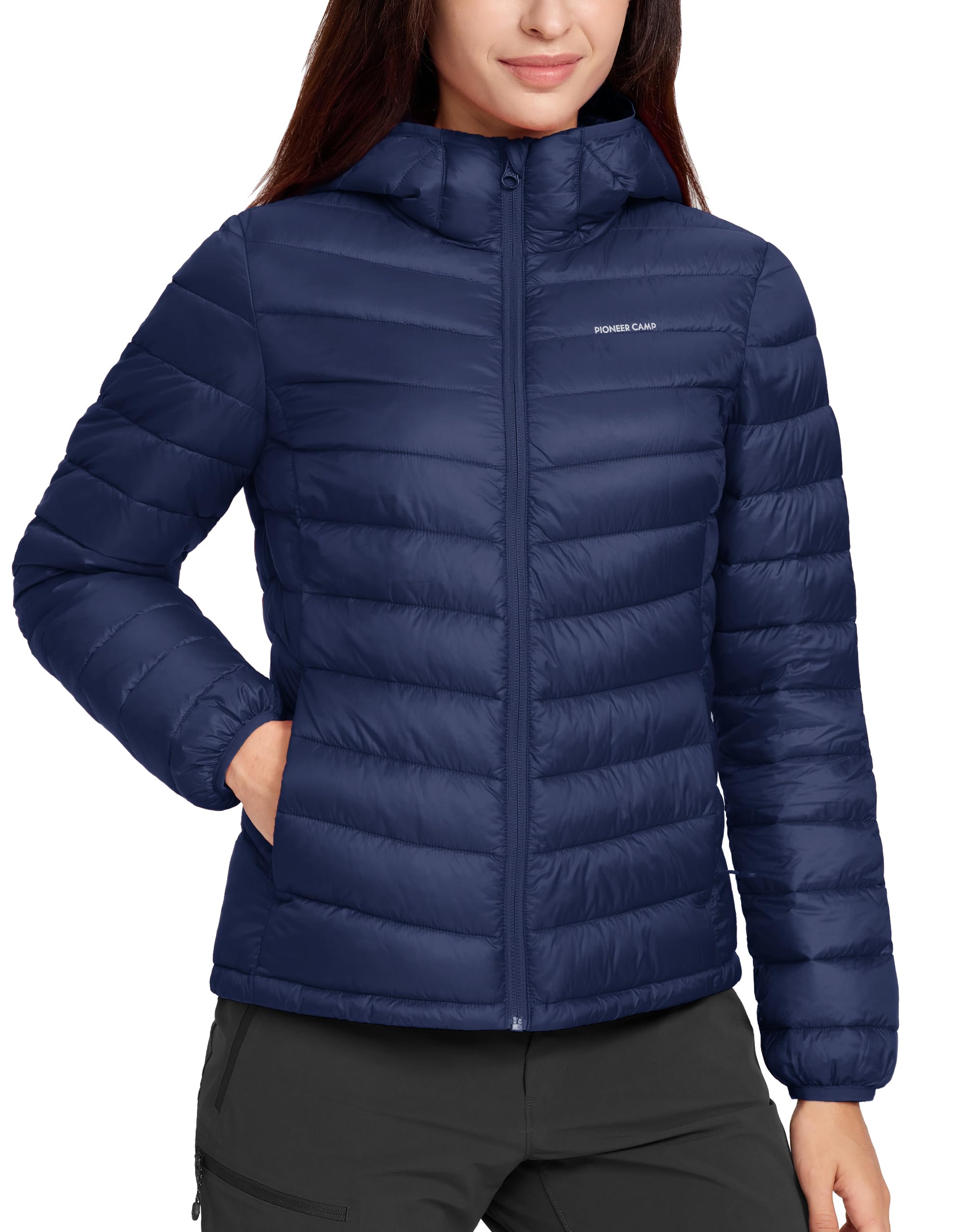 Pioneer Camp Doudoune d'hiver légère et imperméable avec capuche pour femme