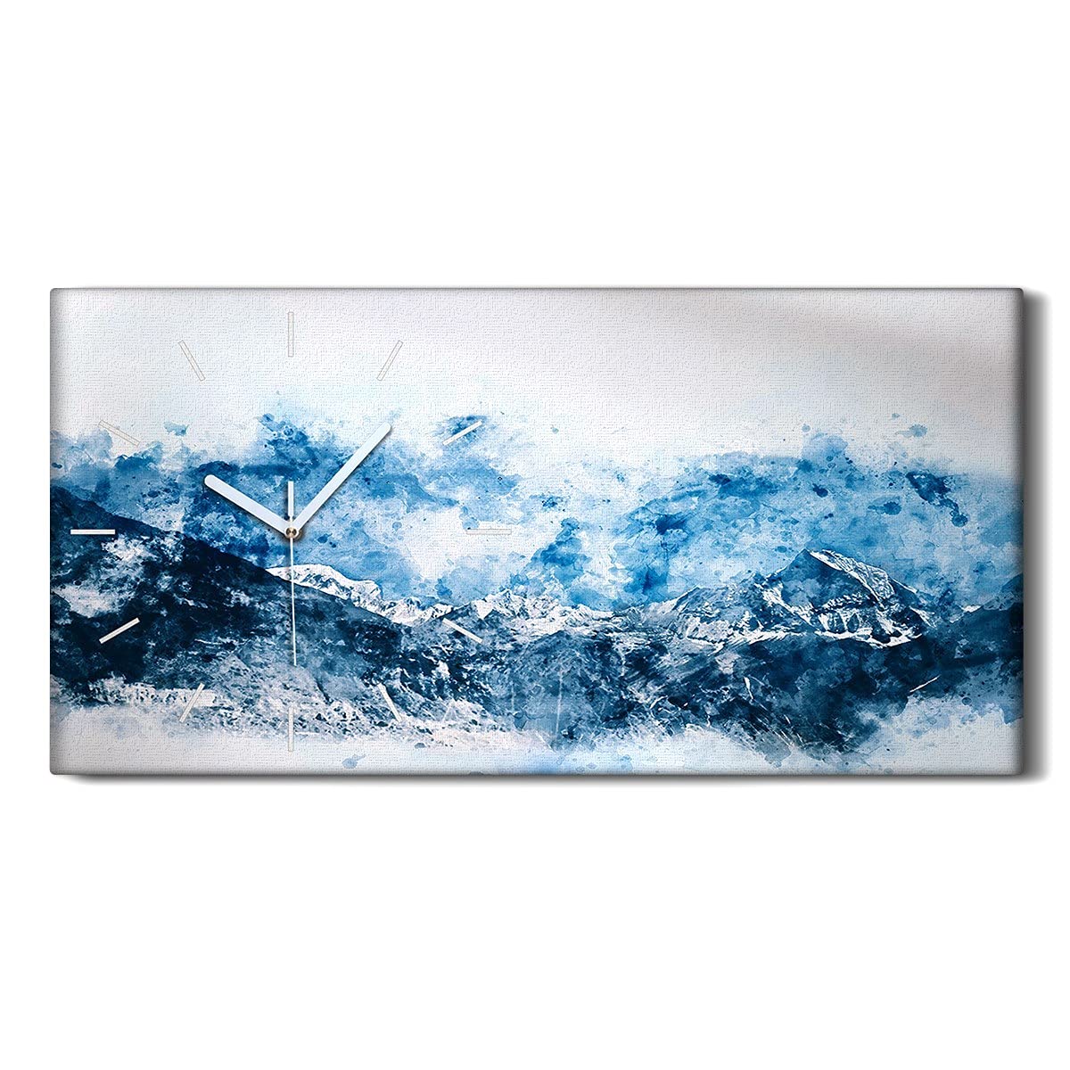 Horloge murale sans tic tac 60x30cm pour dormir au calme avec décoration de salon moderne