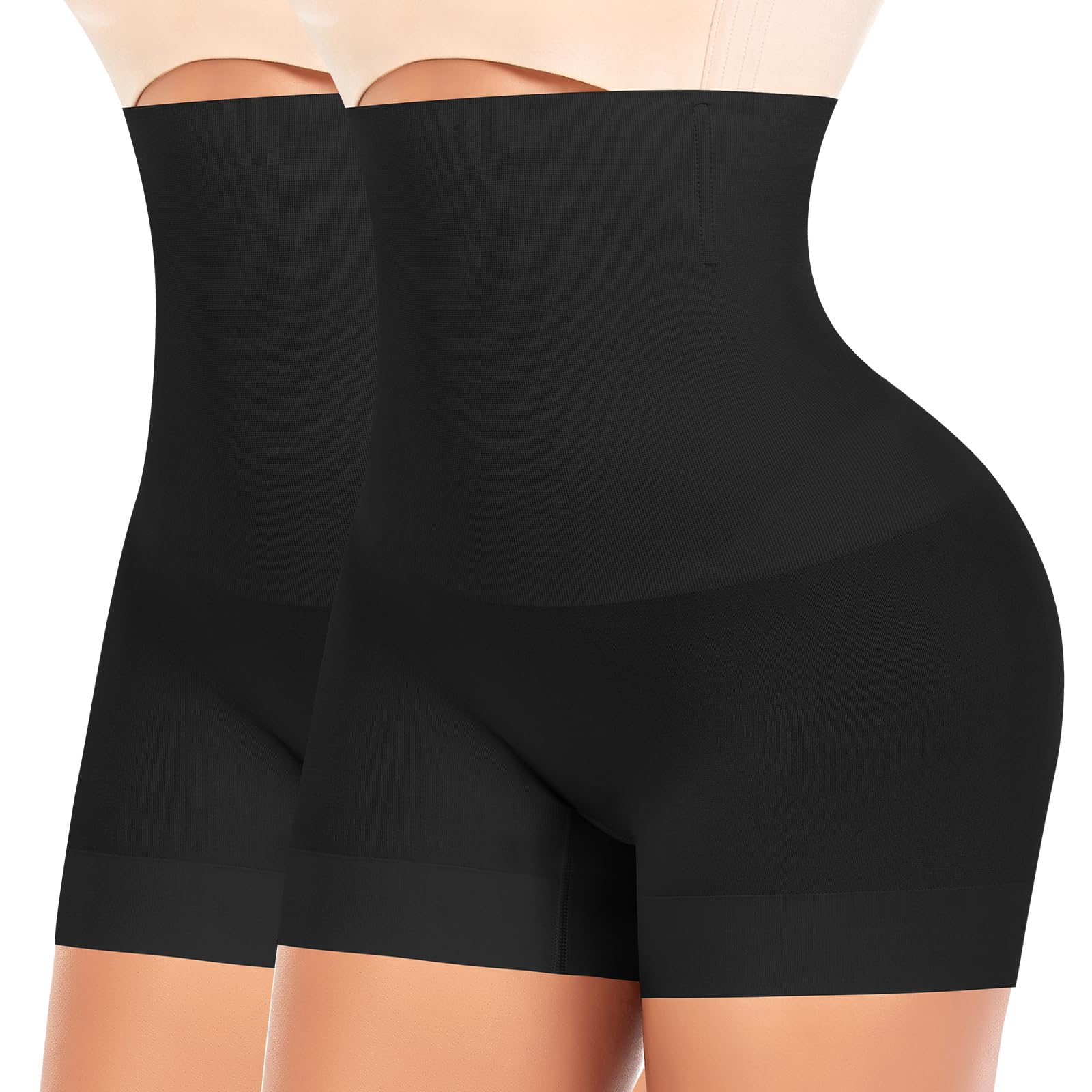 YARRCO Culotte gainante pour femme - Sans coutures - Taille haute - Courte - Body Shaper - Legging gainant - Sous-vêtements gainants