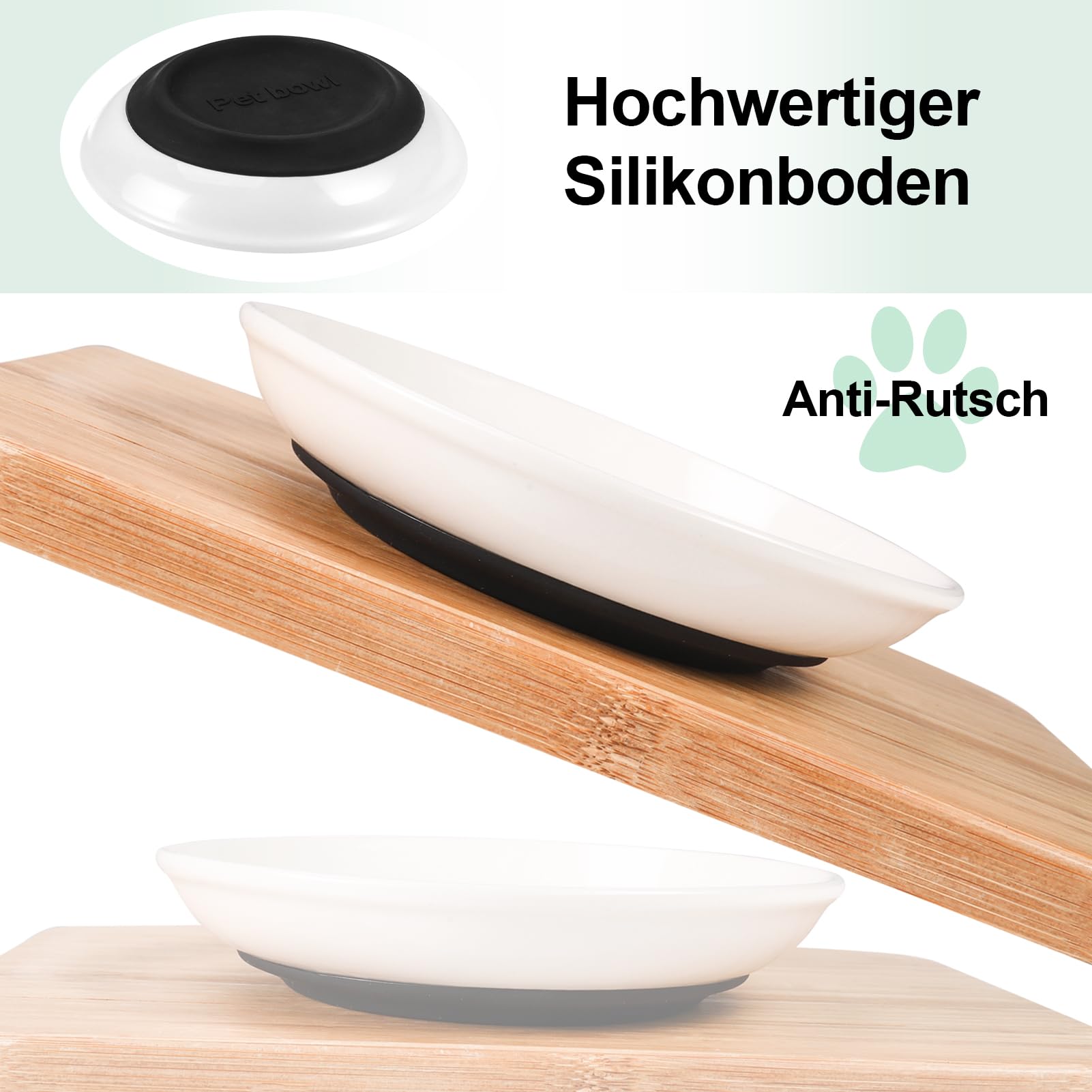 Apatal Silikon-Katzenfutternapf Flach – 2er Set, 15 Cm Breit, Für Trocken- & Nassfutter