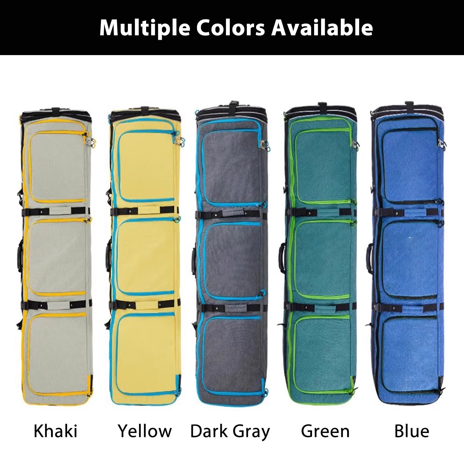 Sac À Skis À roulettes, Sac À Snowboard Rembourré Et Imperméable À roulettes pour Les Voyages en Avion, Convient Aux Skis Et Aux Chaussures, Extensible De 175 À 190 cm