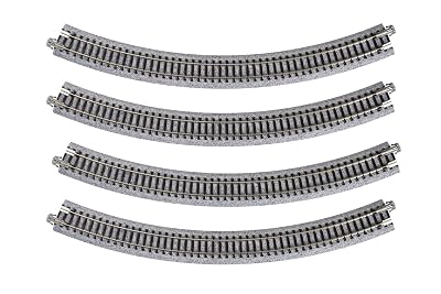 Kato USA Model Train Products Unitrack, 315mm (12 3/8") Radius 45-Degree Curve Track (4-Piece)