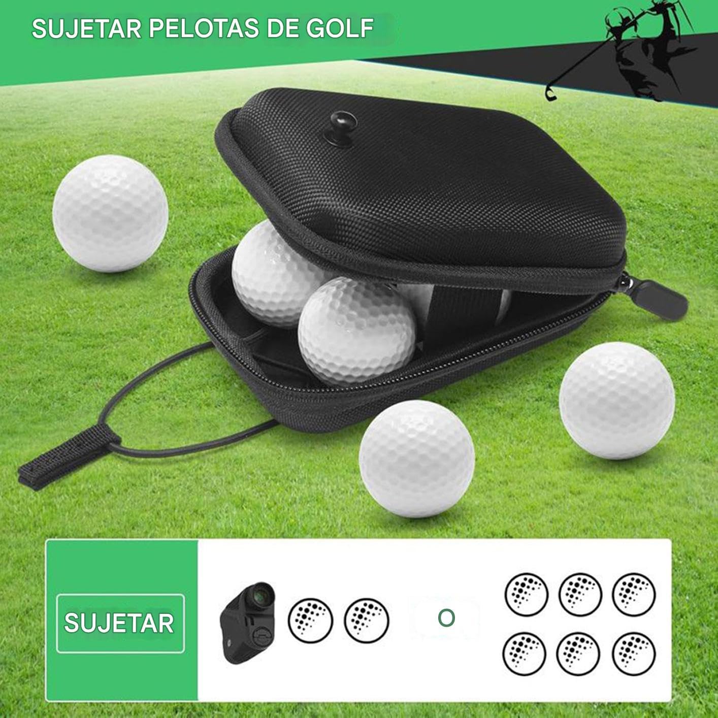 Genérico Funda para Telémetro de Golf | Estuche Portátil Protector | Accesorio de Transporte Antigolpes para Golfistas y Aficionados al Aire Libre