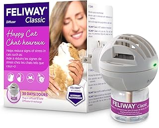 FELIWAY Classic 30 Day Starter Kit - Comforts Cats at Home & Helps Control Unwanted Urine Spraying, Cat Scratching and Hiding (incl. FELIWAY Cat Diffuser LMH19 & FELIWAY Refill C238)