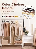 Vista 9 de HOUSE DAY - Paquete de 20 perchas de madera, percha de madera maciza con barra antideslizante, percha de madera resistente para clóset, perchas