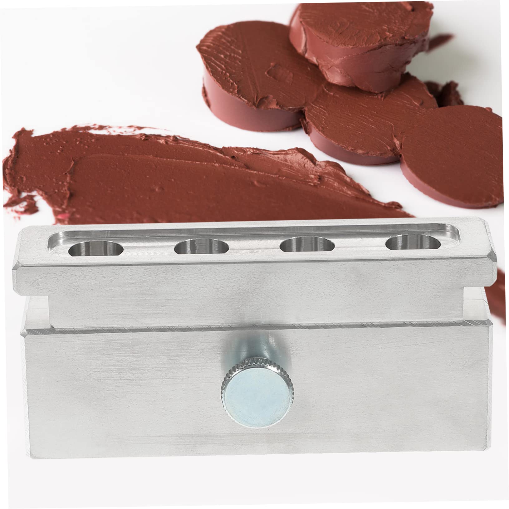 Healeved Lippenstiftform für Lippenstift Herstellung mit 4 Löchern aus Aluminiumlegierung Hochglänzend und Fein Poliert und Lipgloss zum Selbermachen im Innen und Außenbereich