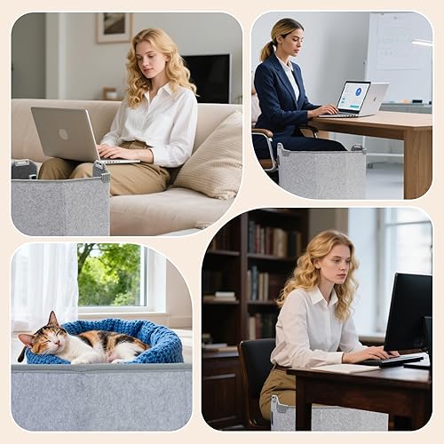 Miniatura 7 de Calentador de pies portátil seguro, utilizado como intercambiador de calor personal debajo del escritorio para piernas y pies, adecuado para