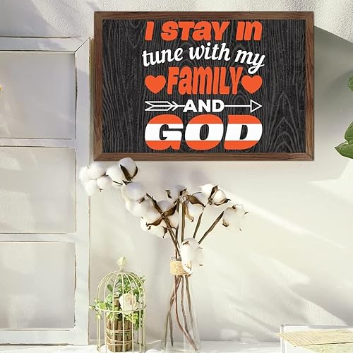 Miniatura 2 de Marco de letras familiares letreros de madera citas inspiradoras para la familia marco de fotos de madera vintage letreros de madera retro para la