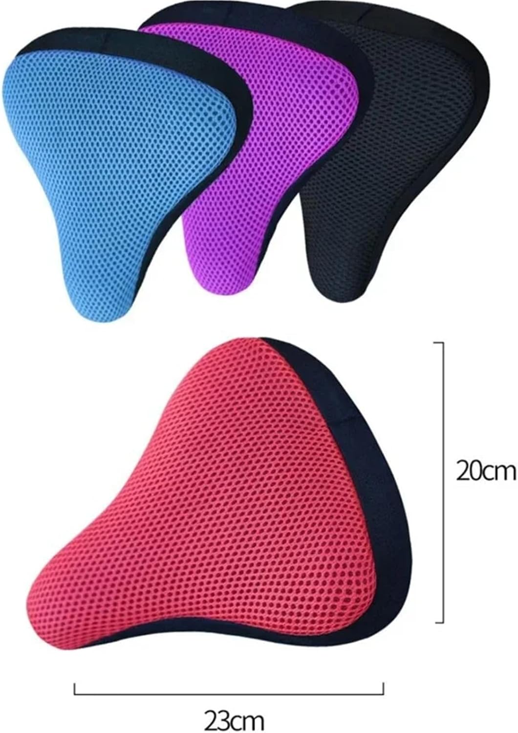 Compatible for Bicycle Mesh Seat Cover Cotton Cushion Heat Insulation Breathable MTB Riding Accessory(Black)