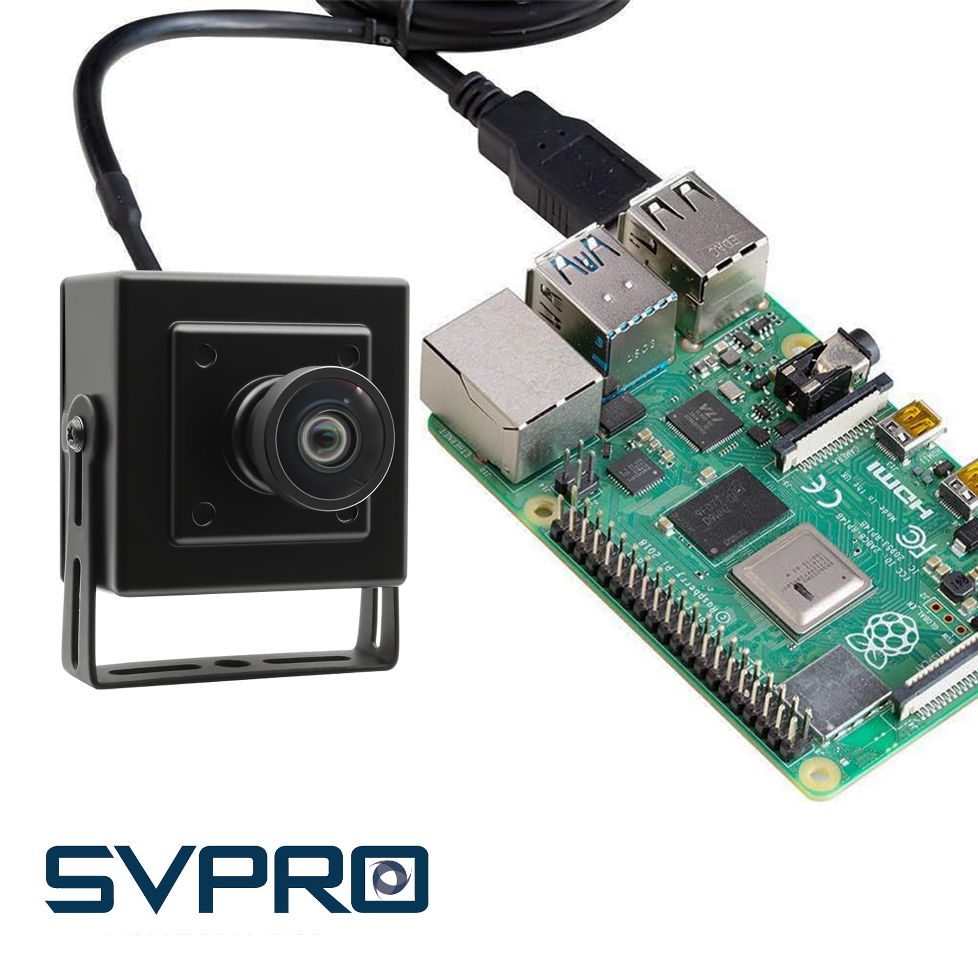 Svpro 5MP 30FPS USB Camera Videocamera grandangolare per computer, HD Box Camera Telecamera di sicurezza USB per stampante 3D, incisore laser, telecamera industriale di visione artificiale
