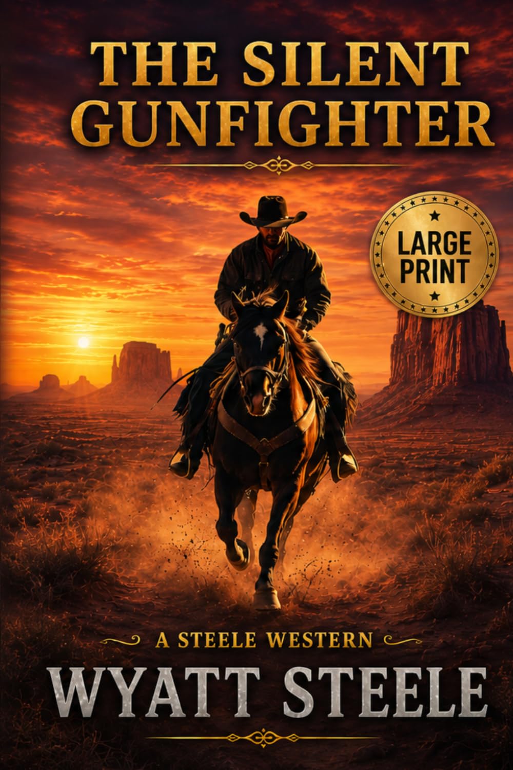 The Silent Gunfighter - LARGE PRINT: A Classic Western Novel: 3 (Trails of the Gunfighter - LARGE PRINT SERIES)