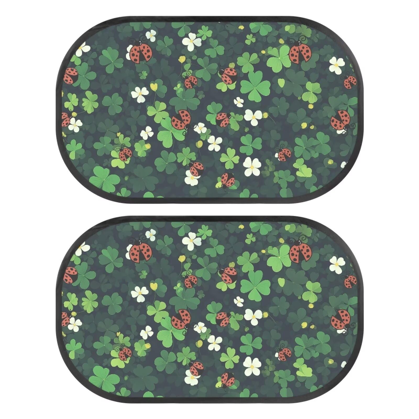 Yuyamidu Shamrock Print Car Window Sunshade Sun Shade Blocker Versatile Fit Children Window Shades for Car Glare Shield UV Protection Children Window Shades for Car