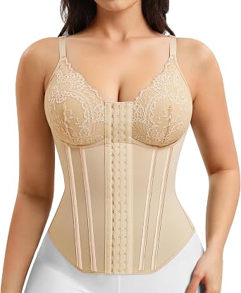 Nebility Waist Trainer for Women, Corset Shapewear with Bra Waist Cincher