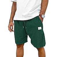 TARAINYA Velluto a Coste Pantaloncini Uomo Cotone Coulisse Estivi Causal Pantaloni