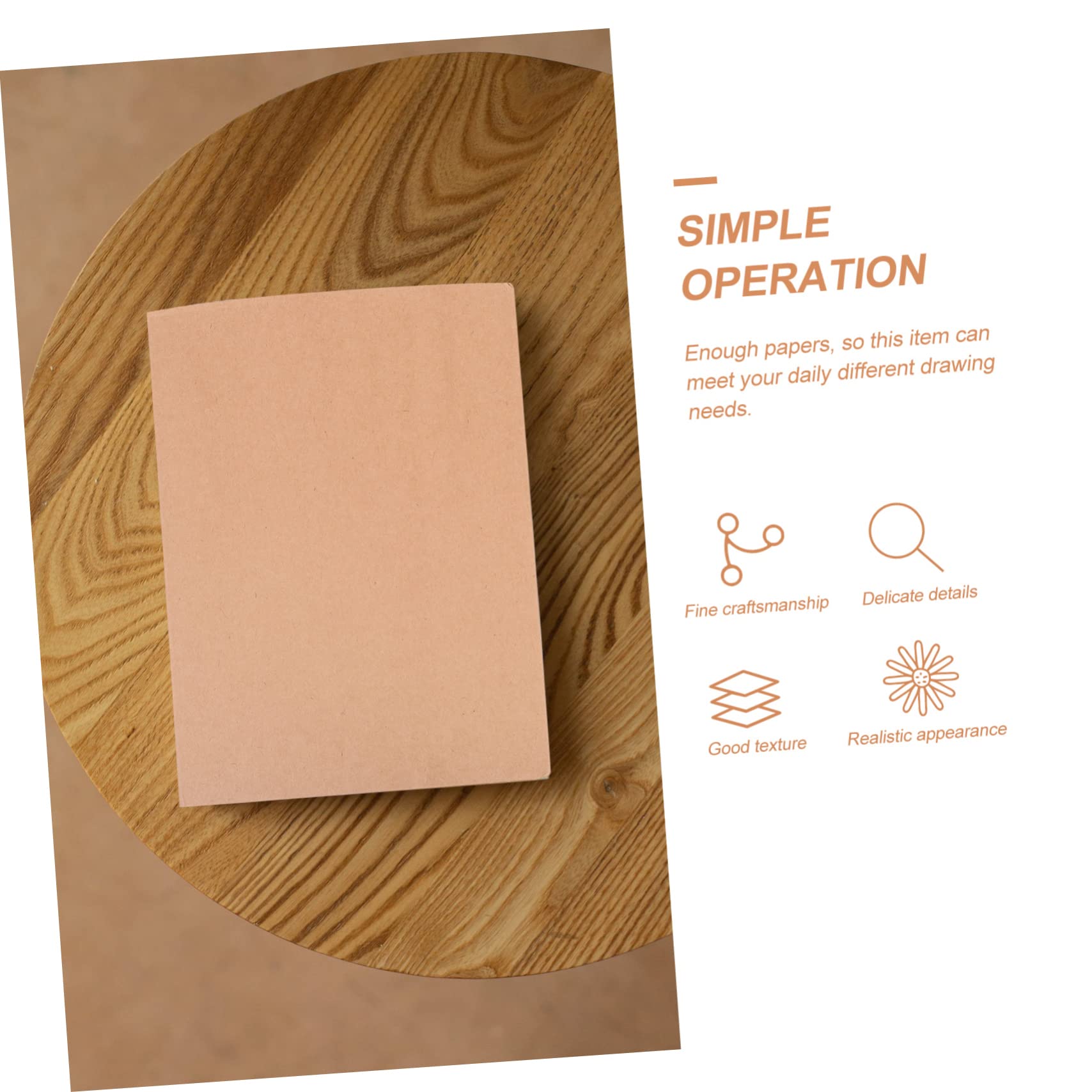 Carnet de Croquis Vierge Rétro pour Dessiner 100 Pages Papier Kraft pour Artistes et Étudiants pour Graffitis et Doodles Accessoire de Dessin