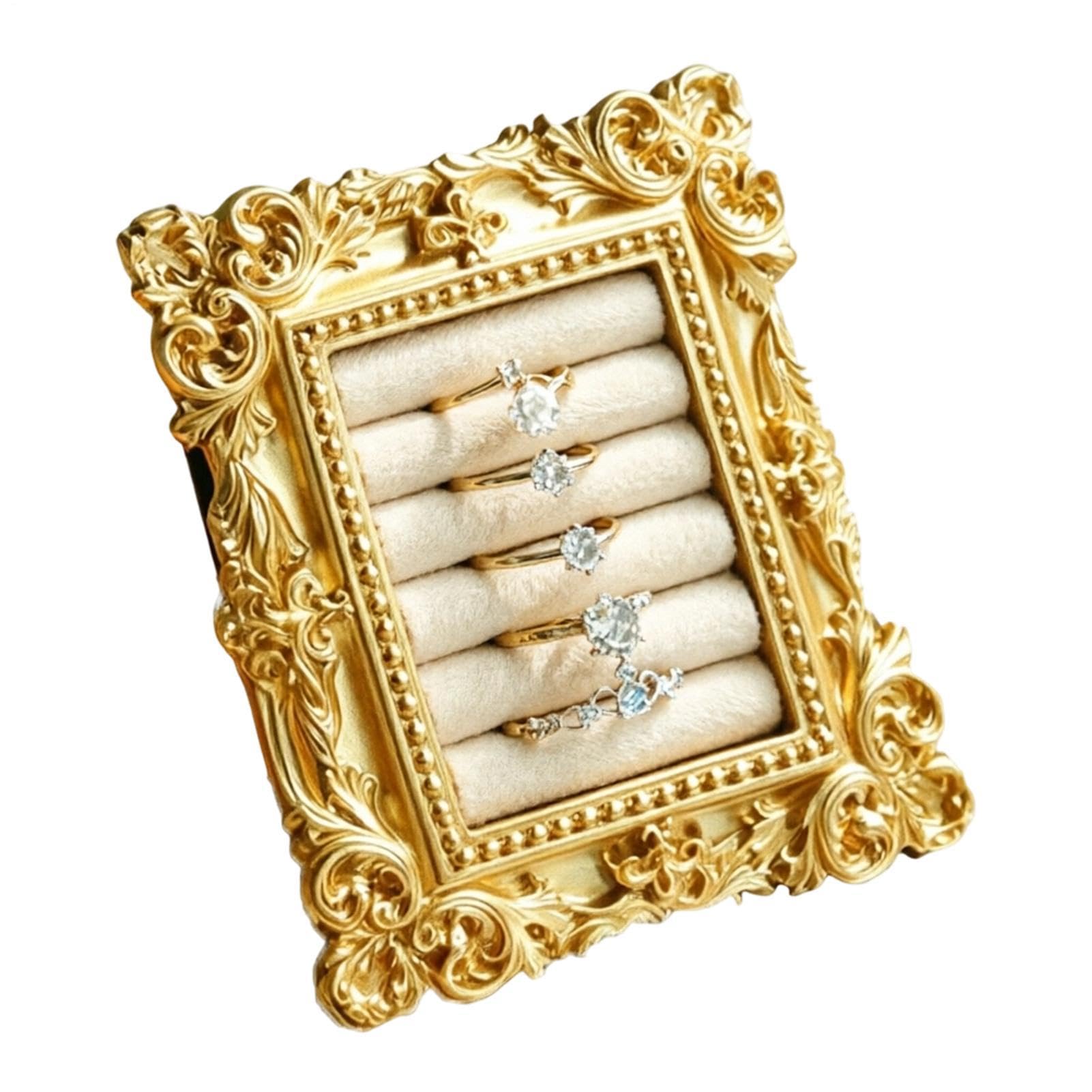 Organisateur de bijoux antidérapant avec cadre porte-bagues