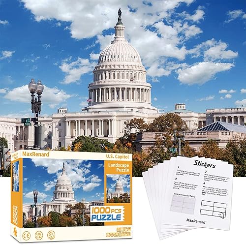 Famous Building U.S. Capitol Puzzle 1000 piezas para adultos rompecabezas