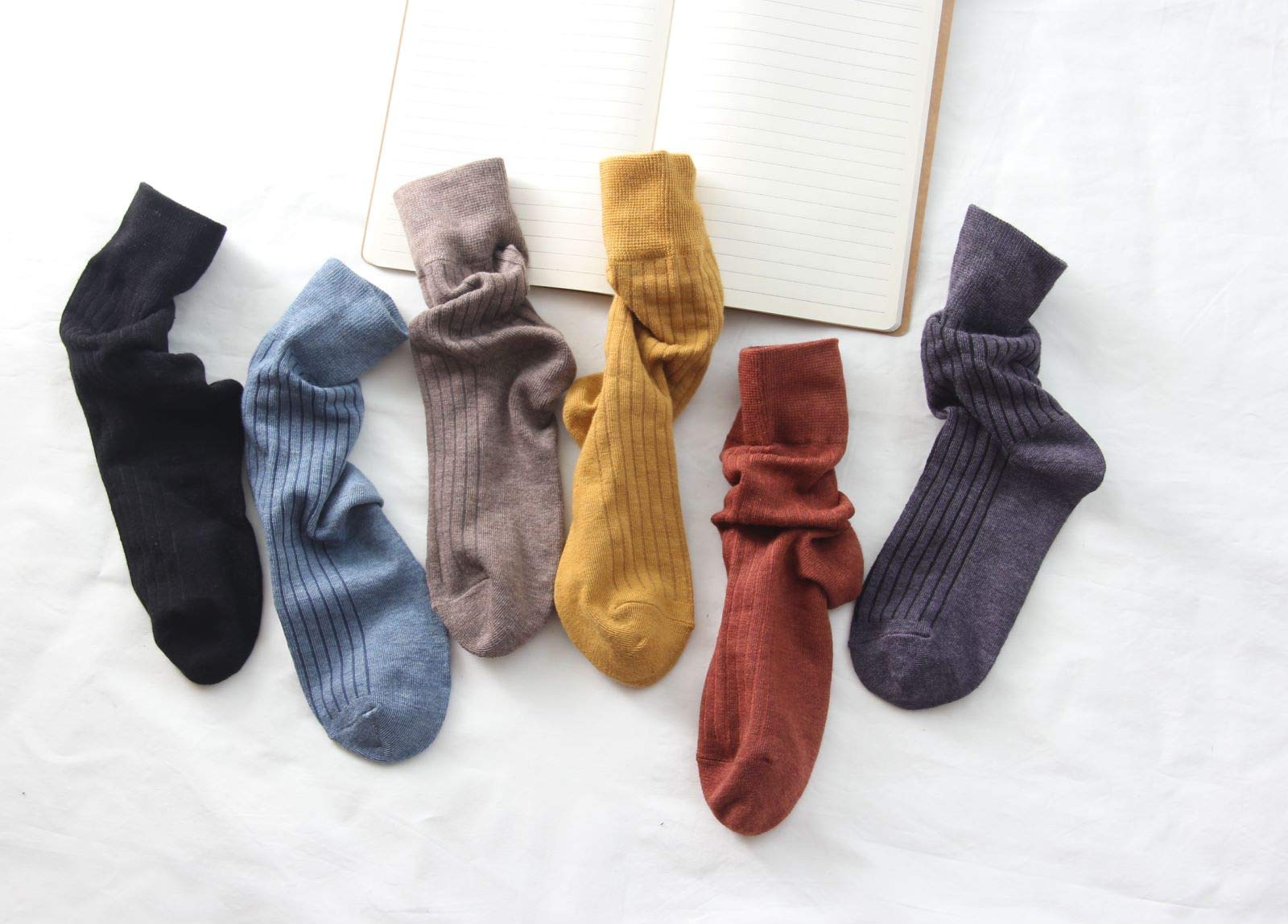 Chaussettes 10 paires chaussettes femme en coton de couleur pure Taille 34-40 Chaussettes confortables et respirantes pour l'hiver et l'automne
