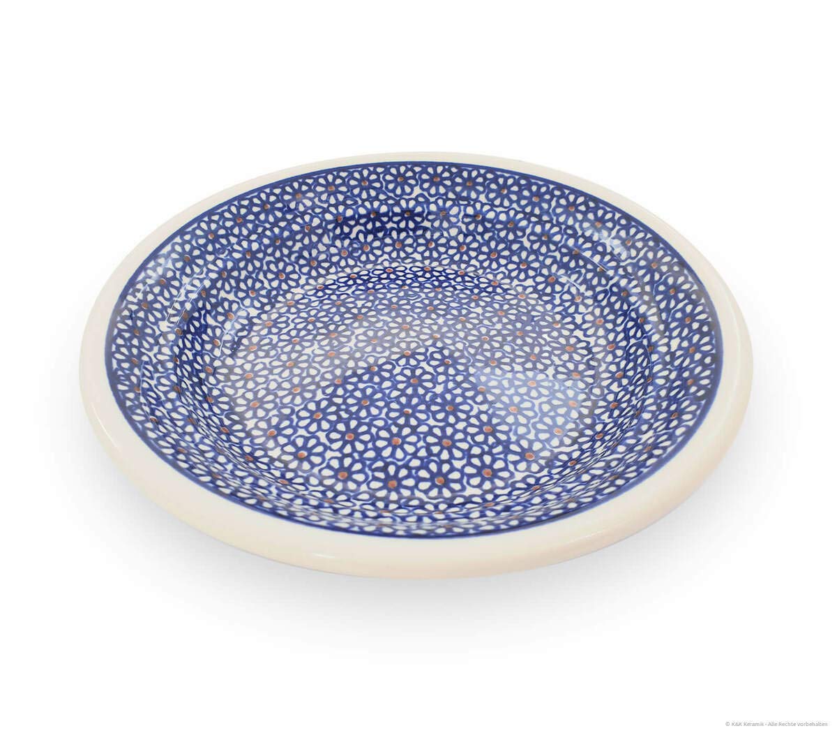 Bunzlauer Keramik Assiette creuse en céramique Forme 2 Ø 21,8 cm H 4,3 cm 0,5 l Décor 120