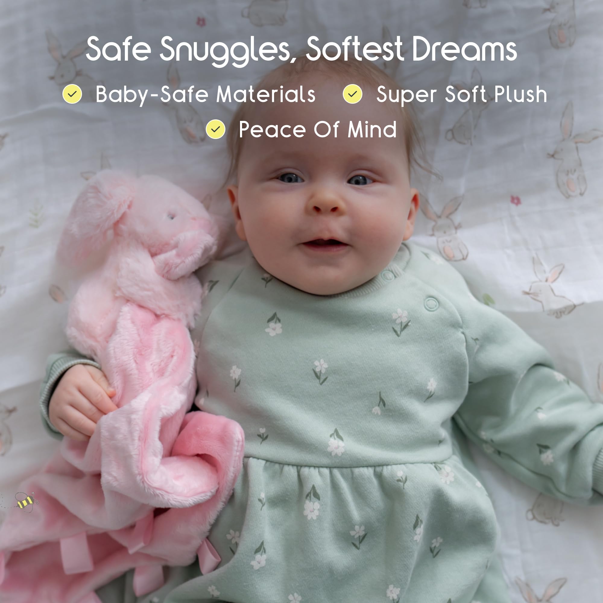 Baby - Edredones para bebés - Esenciales para recién nacidos - Lujosa suavidad lavable a máquina - Regalos para mamá nueva - Conejo